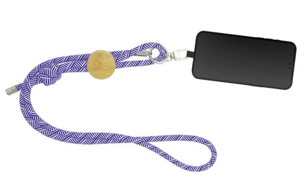 Smartphone-Lanyard 'Madrid', blau RPET