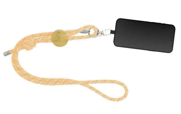 Smartphone-Lanyard 'Madrid', orange RPET