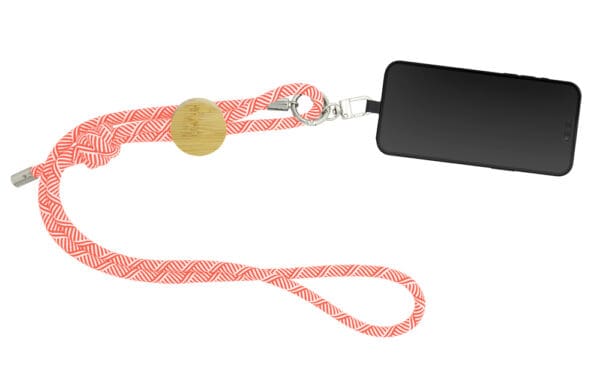 Smartphone-Lanyard 'Madrid', rot RPET