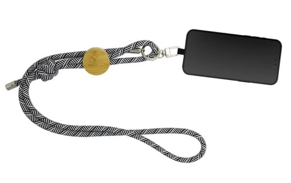 Smartphone-Lanyard 'Madrid', schwarz RPET