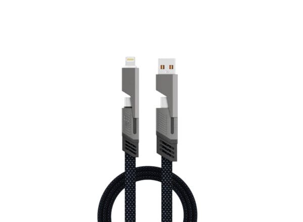 Universelles 4-in-1-Kabel 'Orlando', 1m, anthrazitgrau