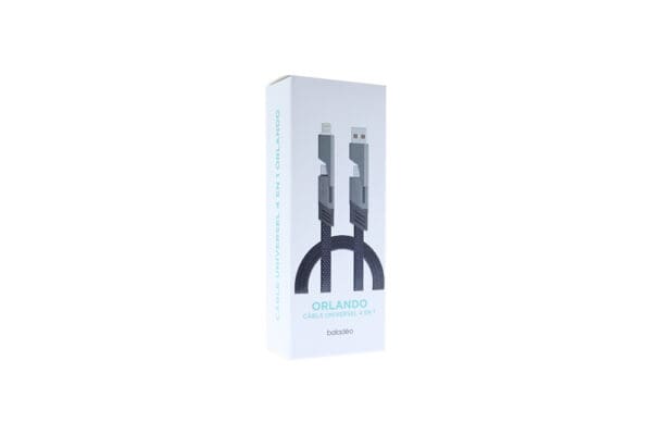 Universelles 4-in-1-Kabel 'Orlando', 1m, anthrazitgrau