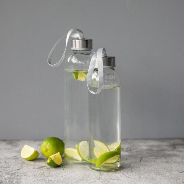 Glasflasche mit Hülle "Pure", 0,7l