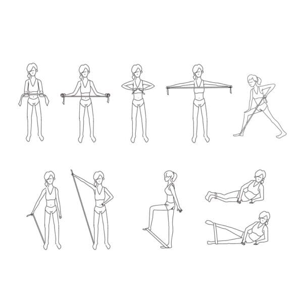 Gymnastikband „Workout“, 3er Set
