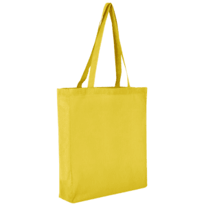 Baumwolltasche - OEKO-TEX® mit Boden- und Seitenfalte und zwei langen Henkeln, ca. 140 g/m²
