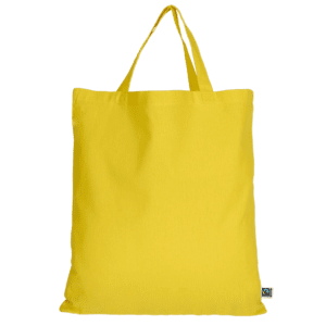 Tasche aus Fairtrade-zertifizierter Baumwolle mit zwei kurzen Henkeln, ca. 140 g/m²