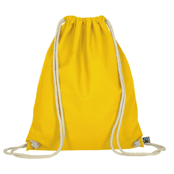 Turnbeutel aus Fairtrade-zertifizierter Baumwolle, ca. 140 g/m²