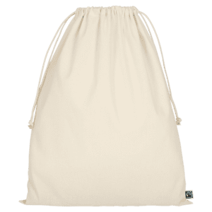 Zuziehbeutel aus Fairtrade-zertifizierter Baumwolle, 40 x 50 cm, ca. 140 g/m²