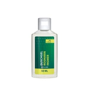Duschgel Rosmarin-Ingwer, 50 ml, Body Label (R-PET)