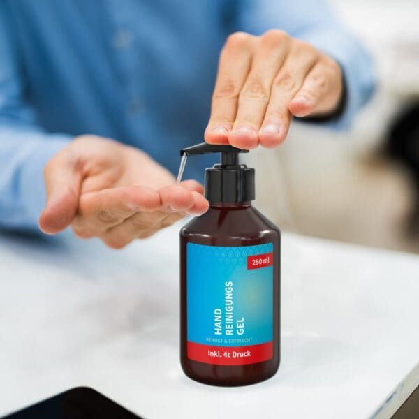 Handreinigungsgel, 250 ml, Body Label (R-PET)