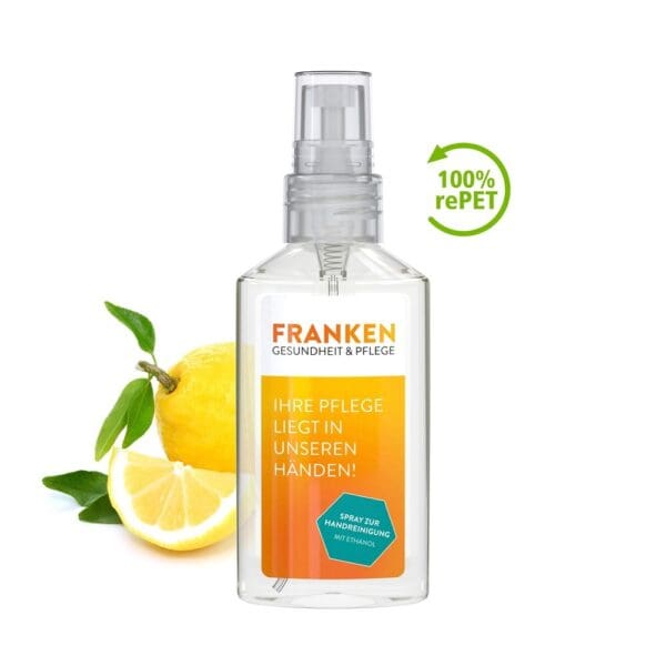 Handreinigungsspray, 50 ml, Body Label (R-PET)