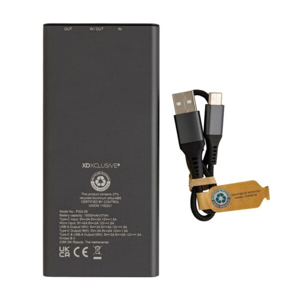 18W-Aluminium-Powerbank Terra RCS recycelt 10.000mAh