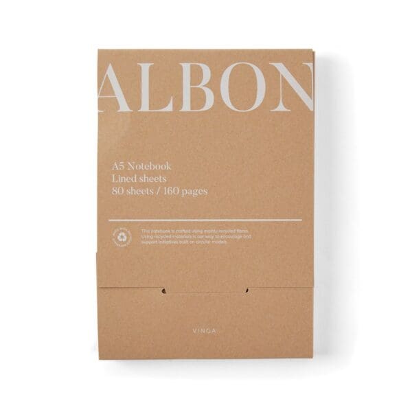 A5-Notizbuch VINGA Albon aus GRS recyceltem Filz