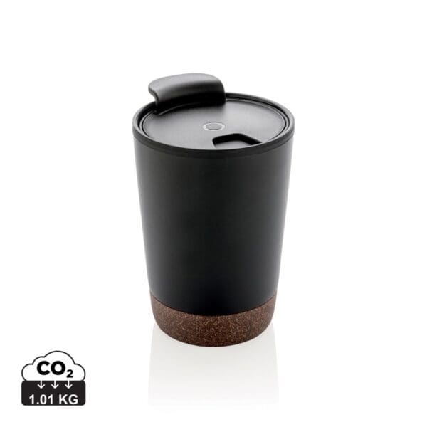 Edelstahl-Kaffeebecher GRS rPP mit Kork