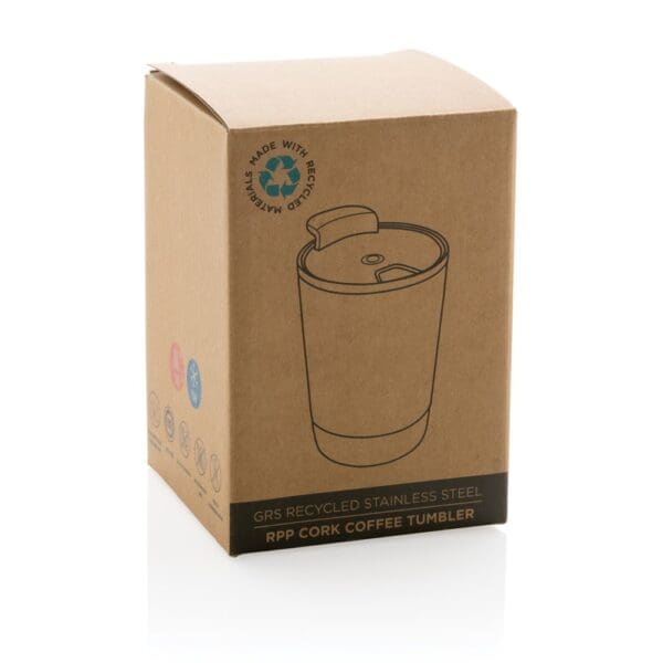 Edelstahl-Kaffeebecher GRS rPP mit Kork