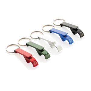 Flaschen- und Dosenöffner aus RCS recyceltem Aluminium