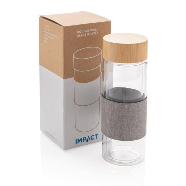 Impact doppelwandige Borosilikatglas-Flasche