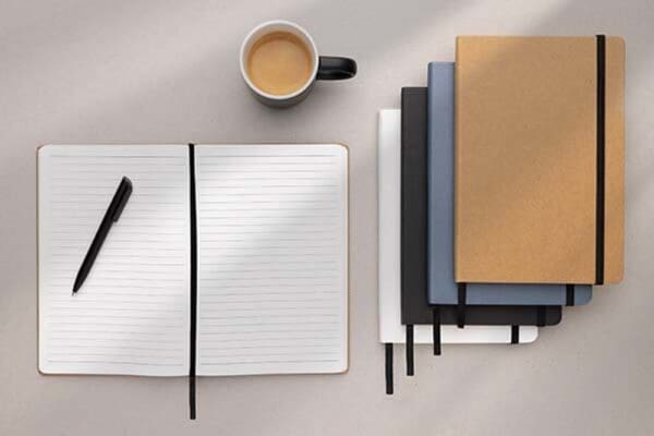 Notizbuch Craftstone A5 aus recycelt. Kraft- und Steinpapier