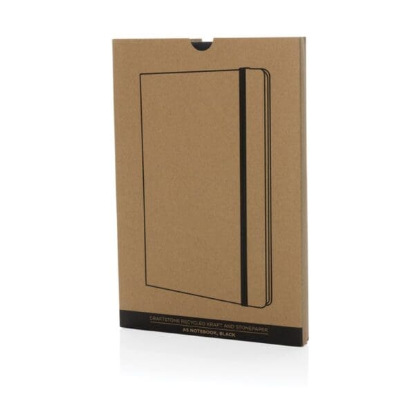 Notizbuch Craftstone A5 aus recycelt. Kraft- und Steinpapier
