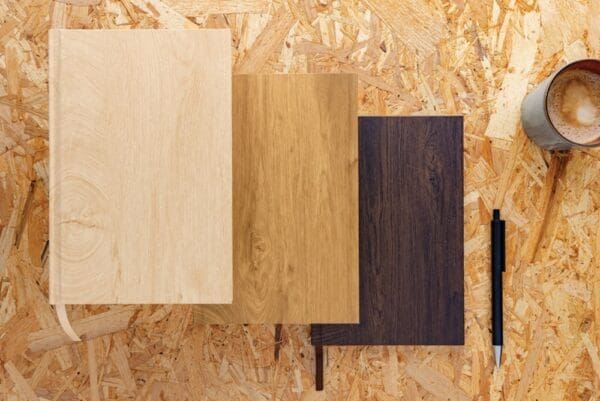 Notizbuch Kavana A5 mit Holz-Print