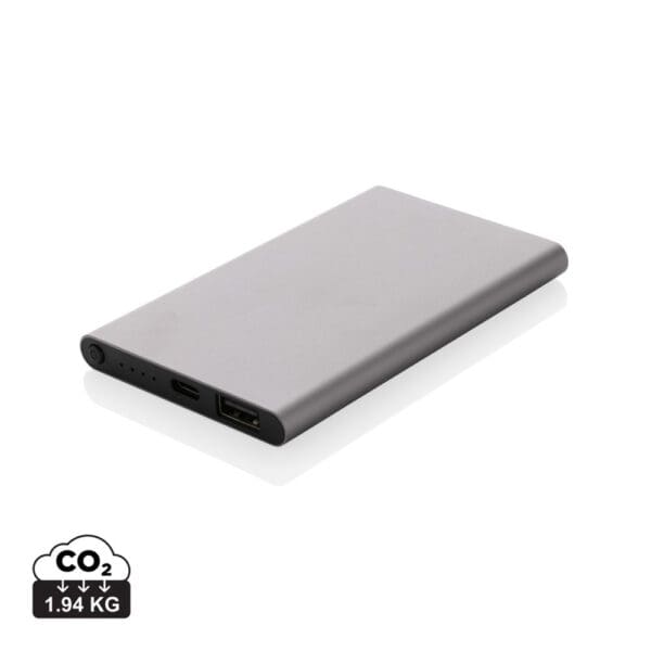 Powerbank 4.000mAh Type-C aus RCS recyeltem ABS & Aluminium