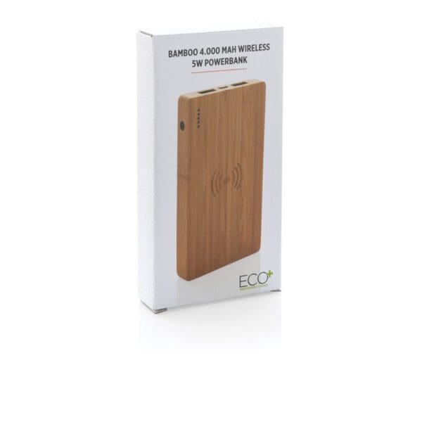 Powerbank Bambus 4.000 mAh Wireless 5W
