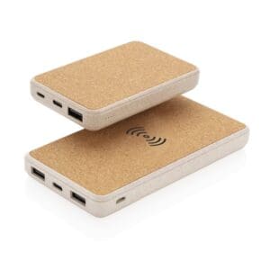 Powerbank Kork und Weizen 8.000 mAh Wireless