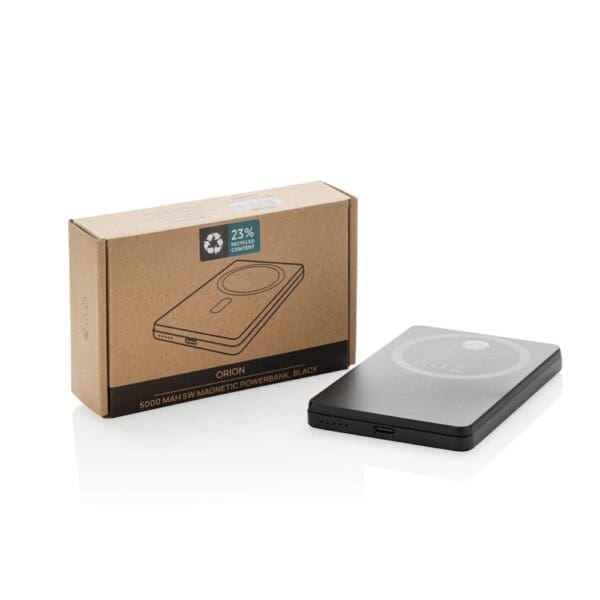 Powerbank Orion 5.000mAh 5W magnetisch aus RCS rec. Alu