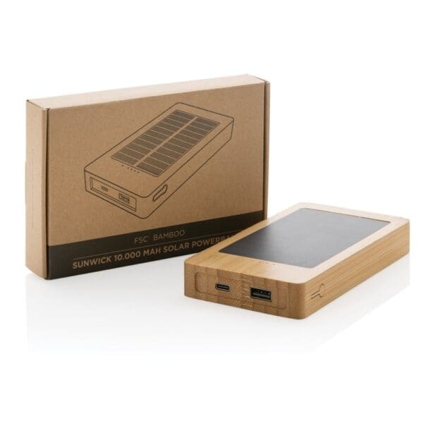 Powerbank Sunwick 10.000mah Bambus Solar