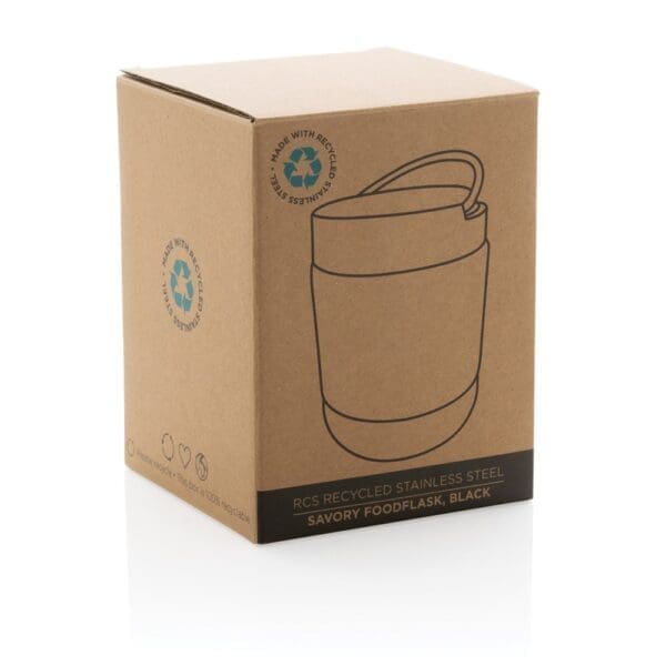 Savory Lebensmittelflasche aus RCS recycelt. Stainless-Steel
