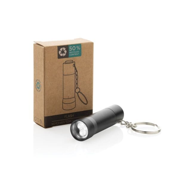 Schlüsselanhänger-Taschenlampe Flash aus RCS rec. Aluminium