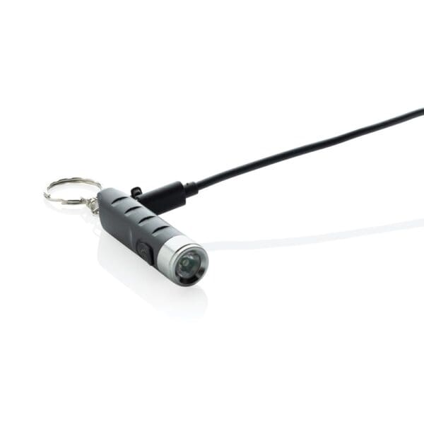 Schlüsselanhänger-Taschenlampe Globix USB aus RCS rABS