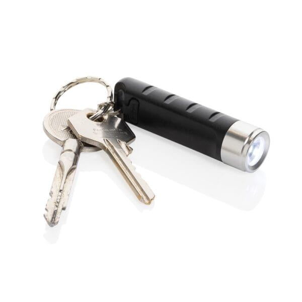 Schlüsselanhänger-Taschenlampe Globix USB aus RCS rABS