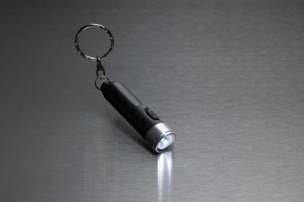 Schlüsselanhänger-Taschenlampe Globix USB aus RCS rABS