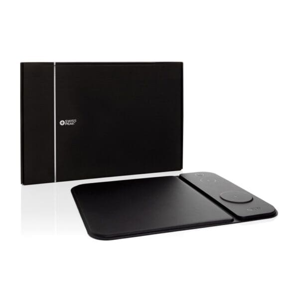 Swiss Peak 15W 3-in-1 Lade-Mauspad aus RCS recyceltem PU