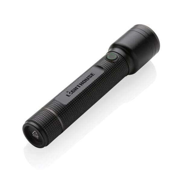 Taschenlampe Große Gear X aus RCS recycelt. Alu mit USB-Akku