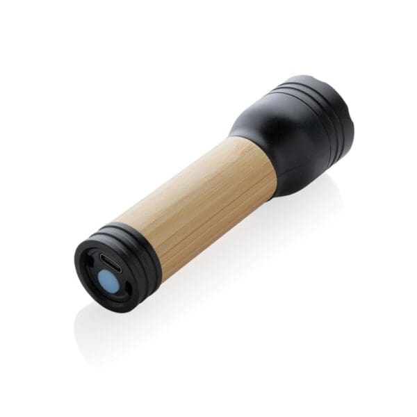 Taschenlampe Lucid 1W aus RCS recycelt. Kunststoff & Bambus