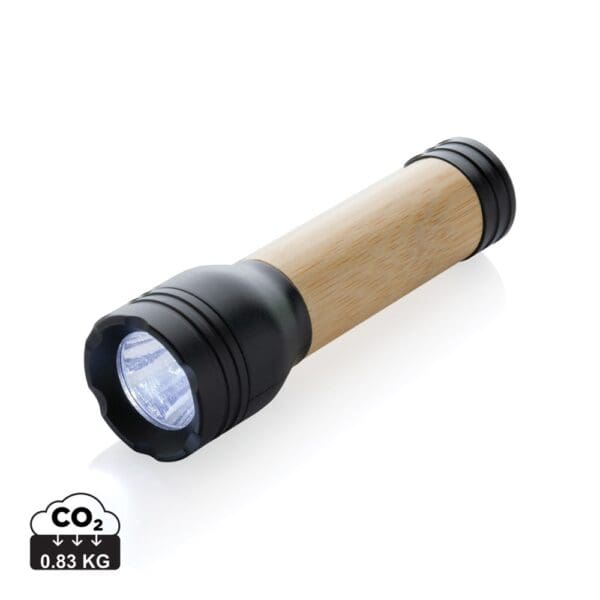 Taschenlampe Lucid 1W aus RCS recycelt. Kunststoff & Bambus