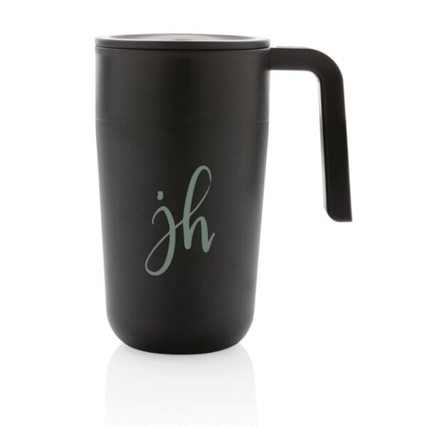 Tasse GRS recycelte PP und Stainless Steel mit Griff