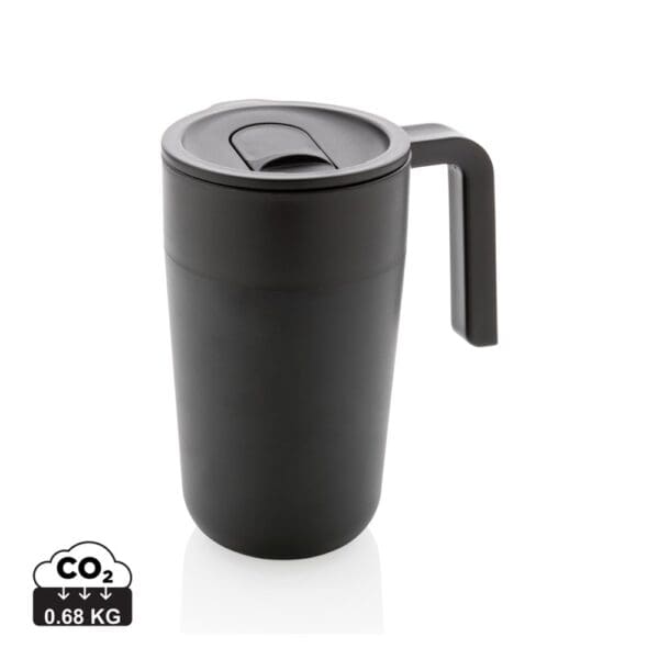 Tasse GRS recycelte PP und Stainless Steel mit Griff