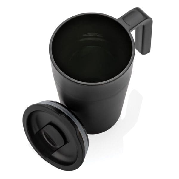 Tasse GRS recycelte PP und Stainless Steel mit Griff