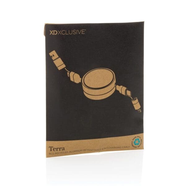 Terra aufrollbares 6-in-1 45W-Kabel aus RCS recyc. Aluminium
