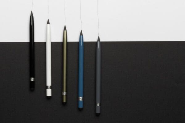 Tintenloser Stift aus Aluminium mit Radiergummi