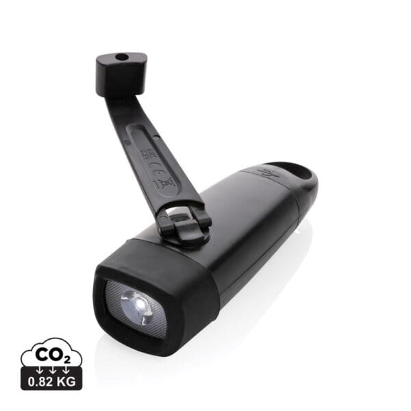 USB-Taschenlampe Lightwave mit Kurbel aus RCS rPlastik