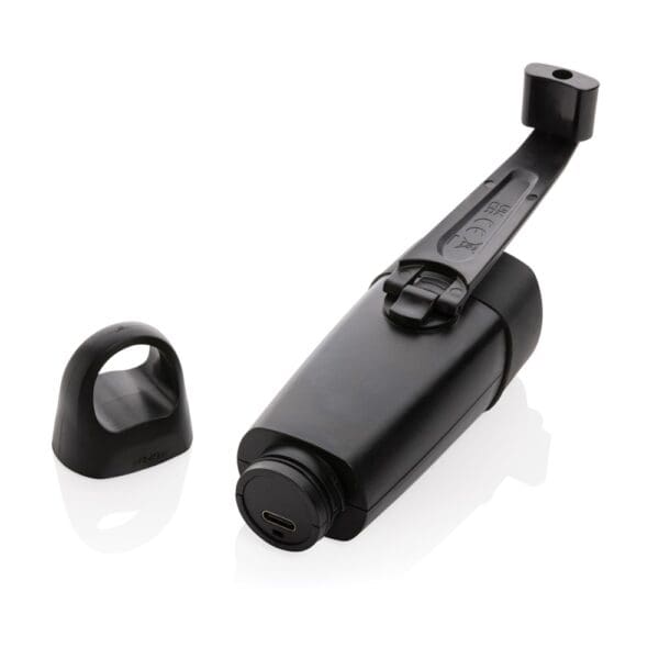 USB-Taschenlampe Lightwave mit Kurbel aus RCS rPlastik