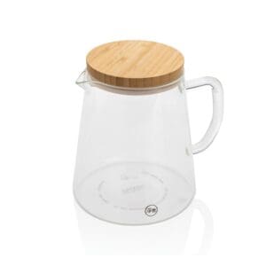 Ukiyo Borosilikat-Glaskaraffe mit Bambusdeckel 1.2L