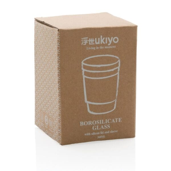 Ukiyo Borosilikatglas mit Silikondeckel & Sleeve