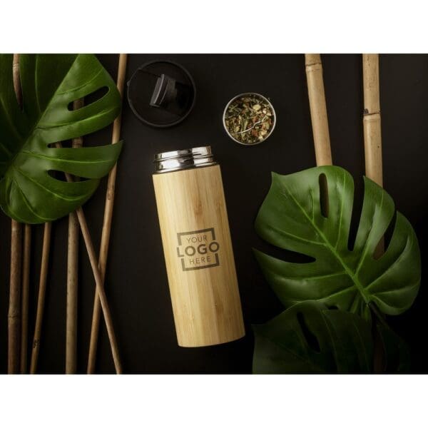 Thermoflasche/Thermobecher Sakura 360 ml Bambus