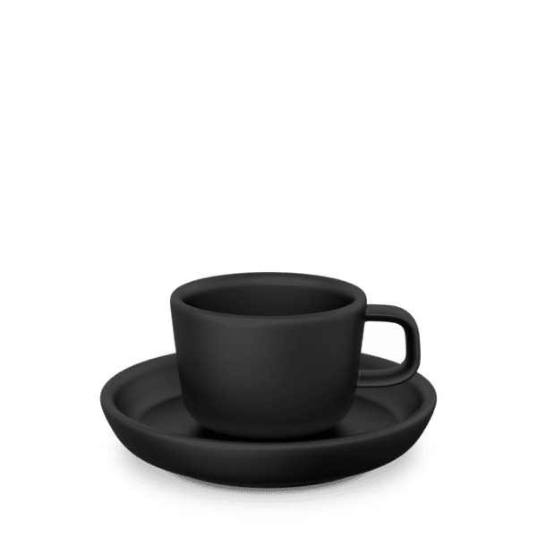 Espressotasse Form 732 Costa Verde Collection 2-teilig, schwarz/grau