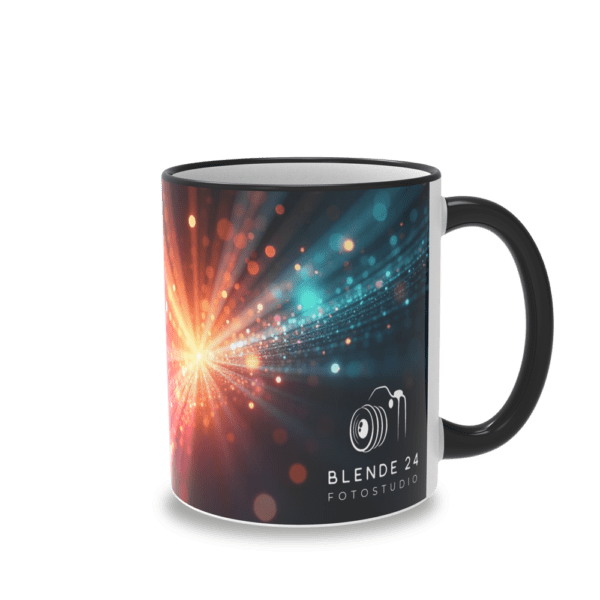 Keramiktasse Form 798 Sublimation weiss, Rand und Henkel farbig